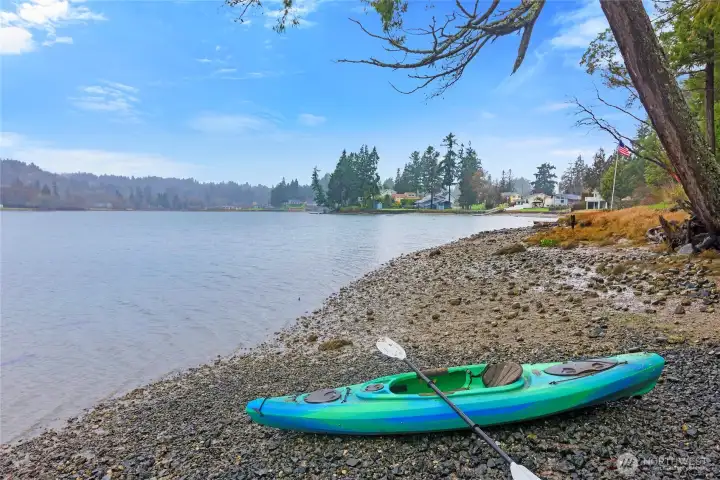 nice gentle shoreline for easy access for water sports.