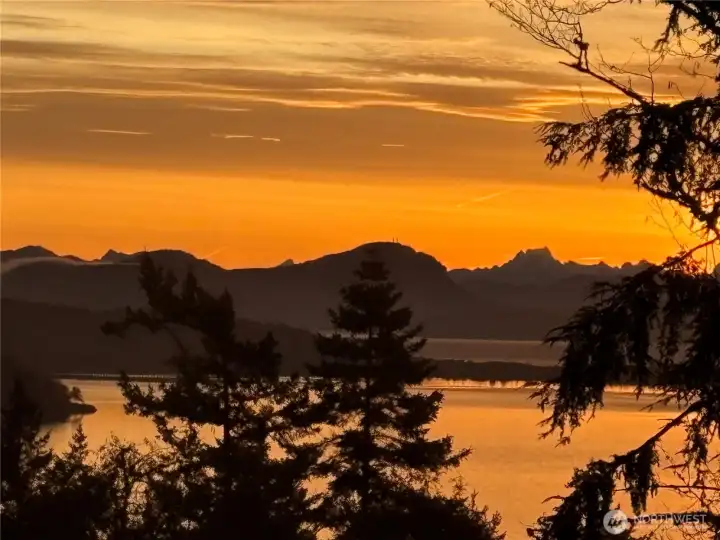 Sunrise view from tent platform. Owner provided photo February 2026