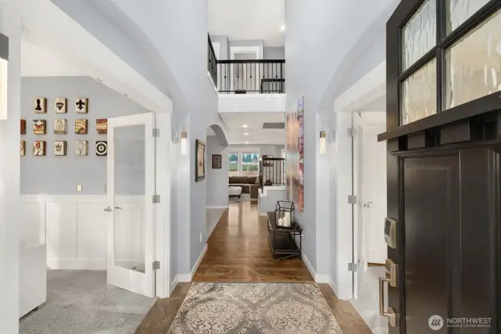 Grand entry with soaring ceilings welcomes you into this beauty.