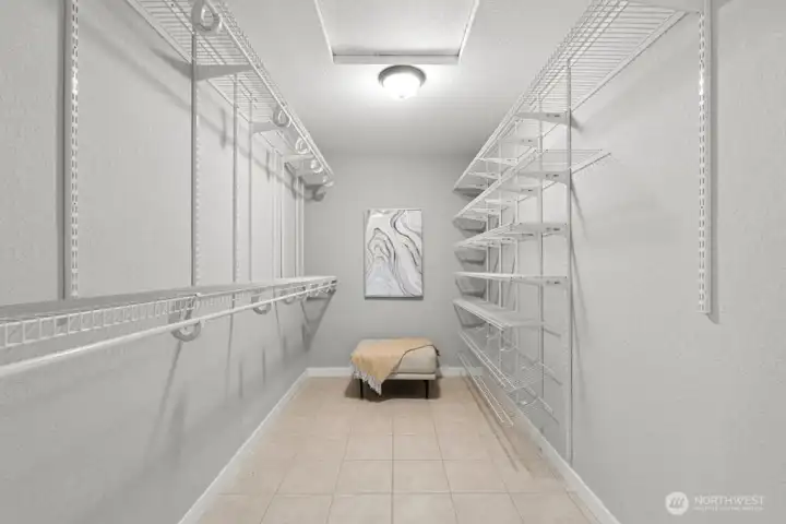 Primary walk in closet