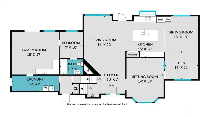 Upstair floor plan