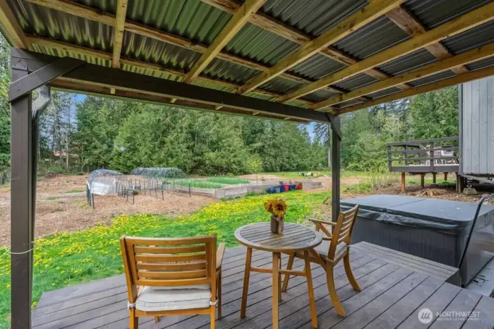 MIL deck looking over the garden