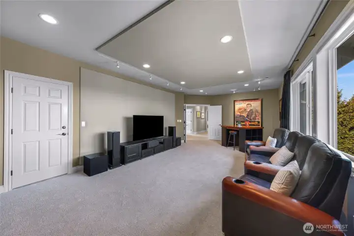 Another angle of the theater room.