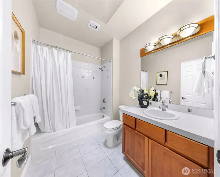 2nd upstairs bathroom in the hall.