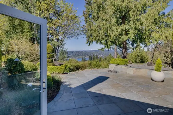 Incredible views of Lake Sammamish, Bellevue, Seattle and the Olympic Mountains.