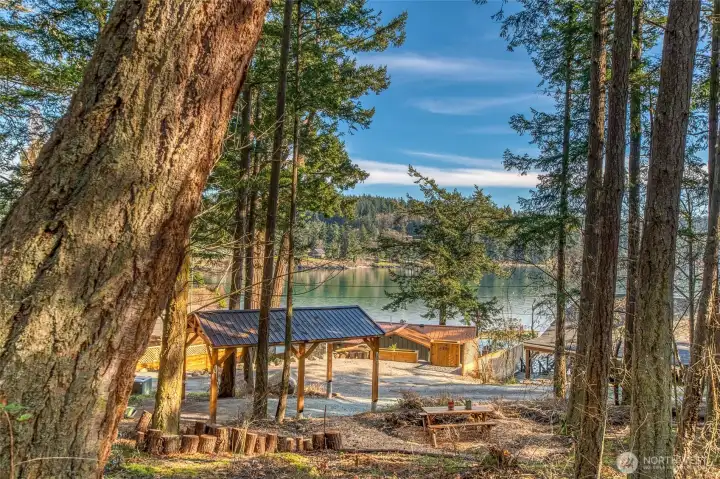 View from the lot overlook the cottage