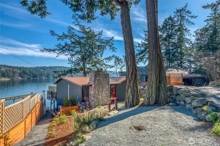 Parking area for the cottage.