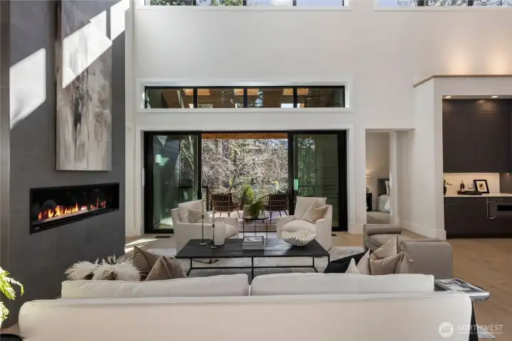 Open the sliding doors for indoor outdoor entertaining