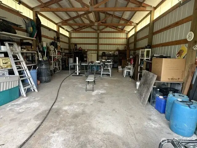 Interior of the garage.