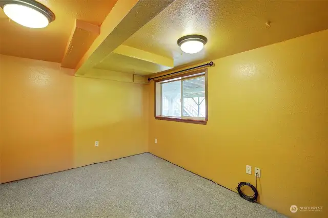 This finished room on the lower level is your 4th bedroom.