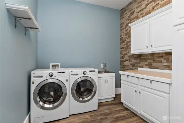 Laundry room with built-in pantry