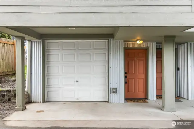 Attached garage