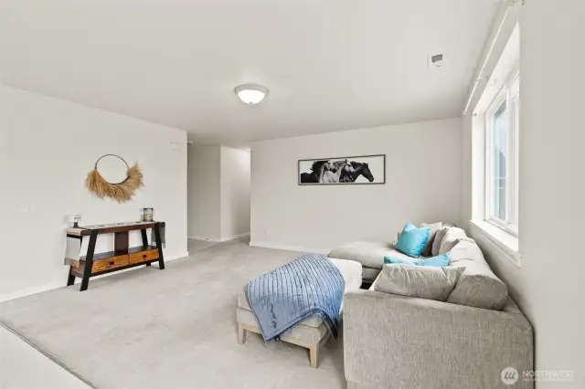 Living area leading to bedrooms