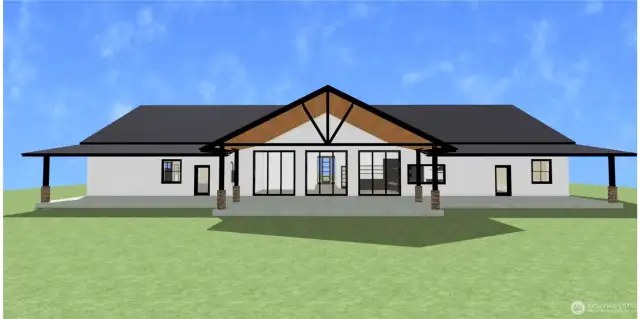 Proposed Home West Elevation towards Lakefront