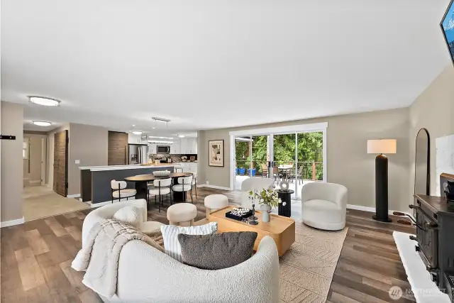 Open and bright living room