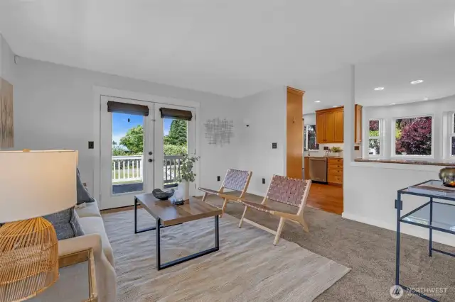Main level Livingroom with access to side porch