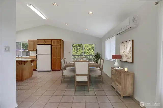 Dining room main, virtually staged