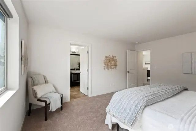 Plenty of room for a king bed and additional furniture.