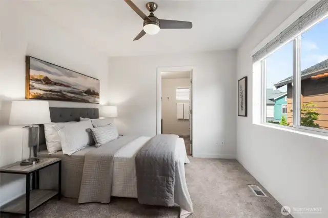 Secondary bedrooms are perfect for guests, family, or hobbies.