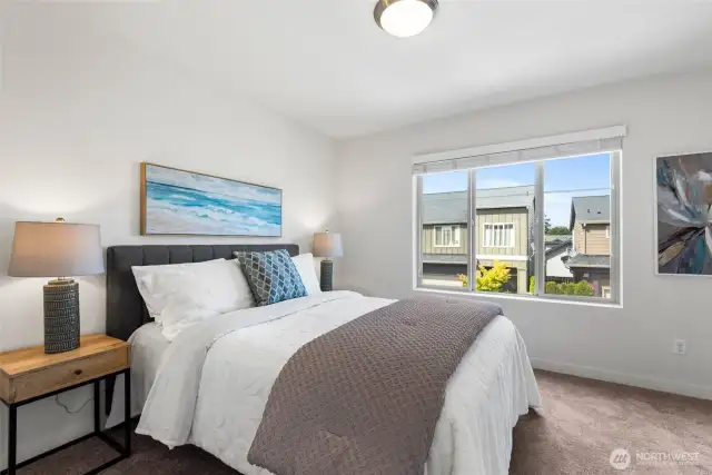 Flexible layout offers room for a nursery, office, or workout space.