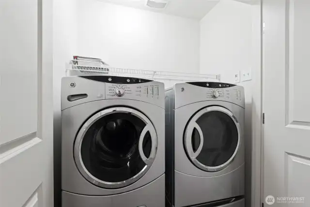 Convenient Upstairs laundry
