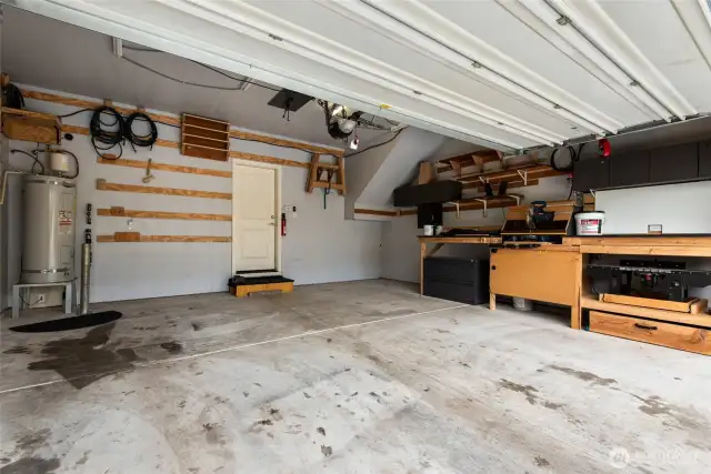 Spacious two car garage