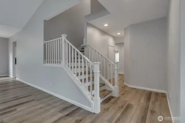 Open floor plan with luxury vinyl plank flooring