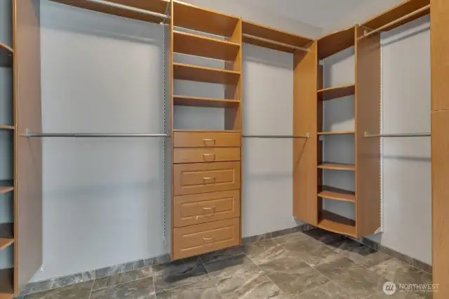 Huge walk in closet in primary bedroom