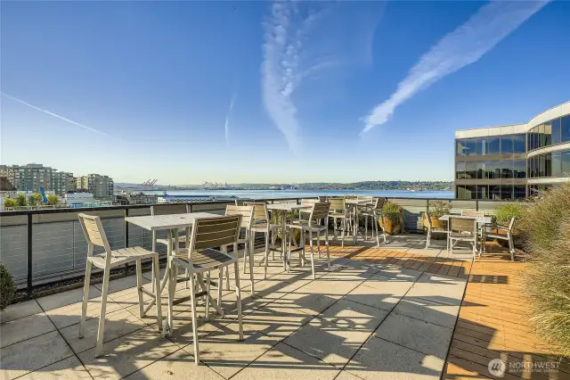 Water views from roof deck