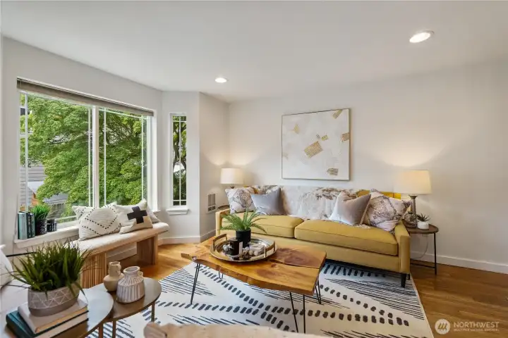 Mature neighboring tree provides privacy and serene views