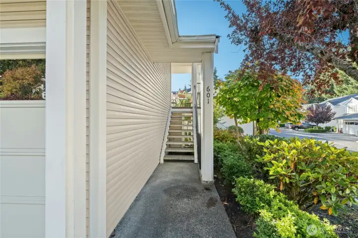 Your new home is up the stairs to your front deck.