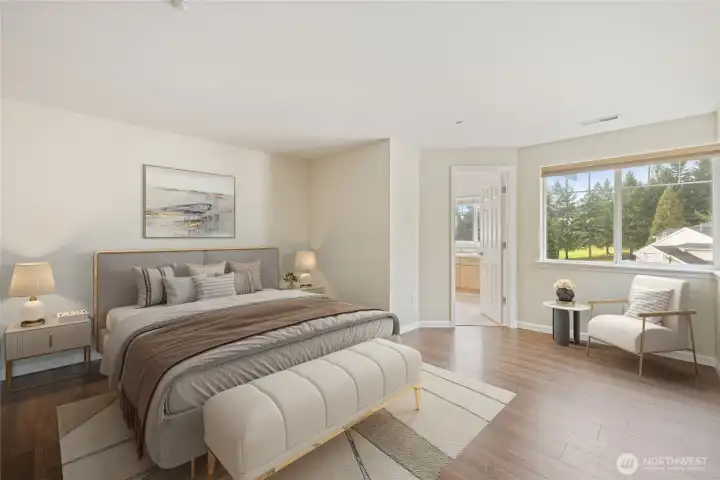 Primary Bedroom. Virtually Staged.