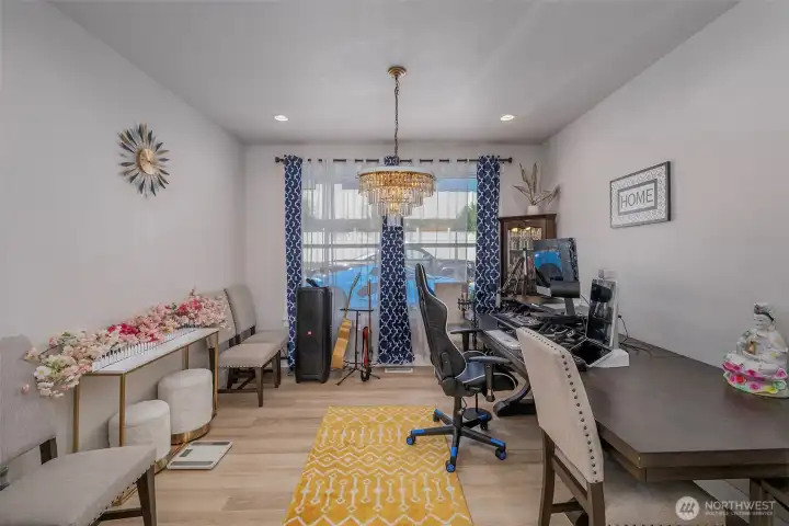 Dining room currently used as an office