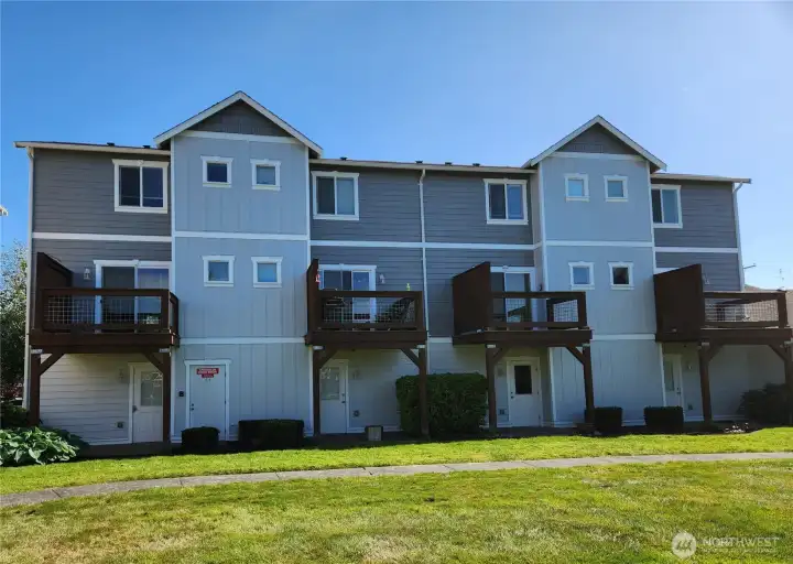 Complex looks so much better with the exterior paint job almost done!