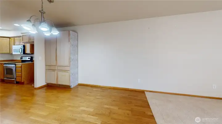 Dining area adjoining living room