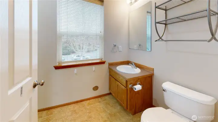 1/2 bath in laundry room
