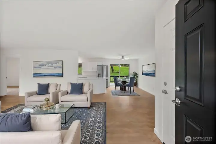 "Large oversize Living room greets you when you enter the front door"