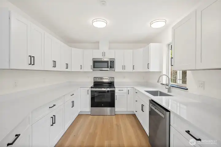 "Gourmet kitchen with plenty of storage "