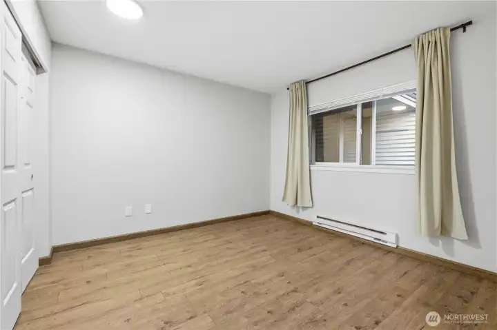 Spacious guest bedroom.