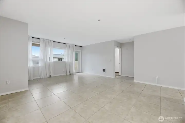 Through the living room you will find access to the to a private patio.