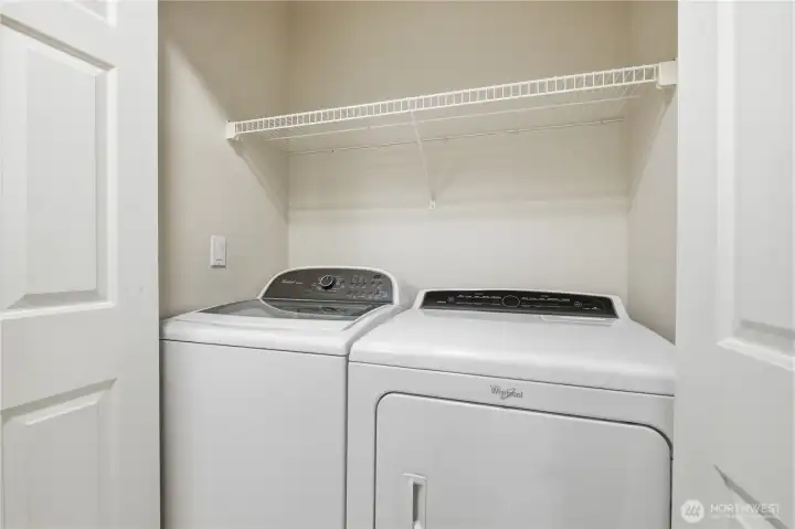 The in-unit washer and dryer provide everyday convenience.