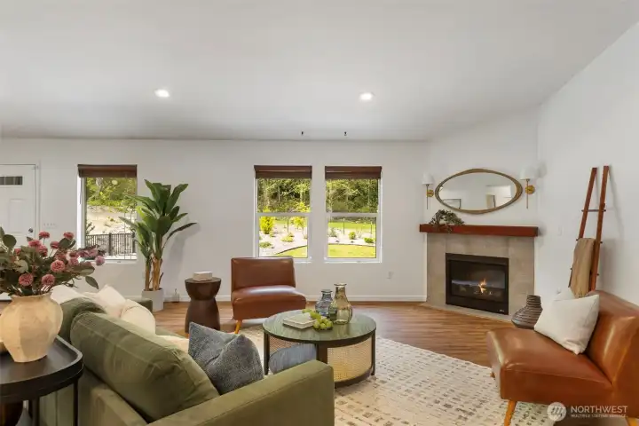Large main floor living with propane fireplace!