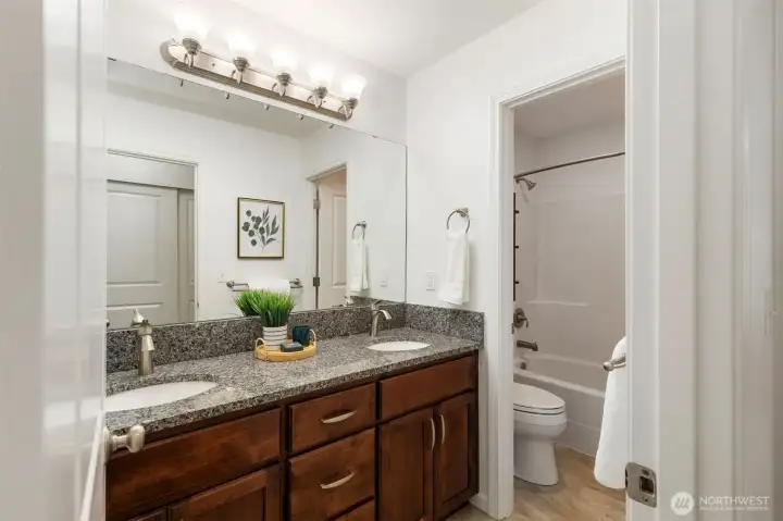 Shared main floor full bathroom.