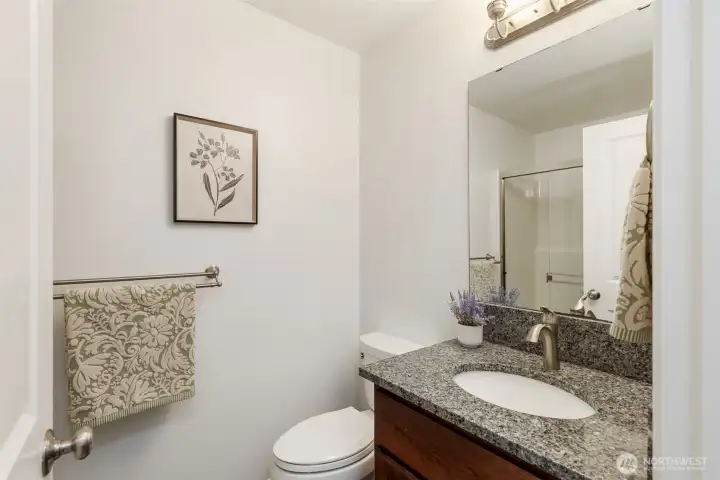Lower level 3/4 bathroom. (Shower)