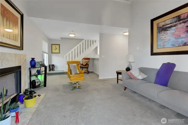 Looking towards the stairs.