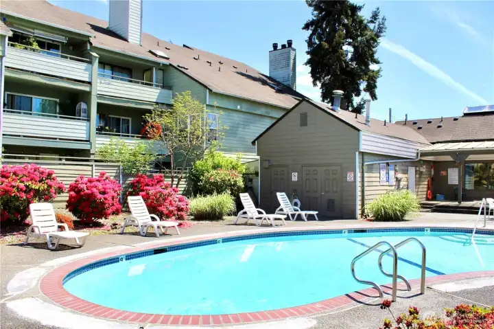Community pool with clubhouse.