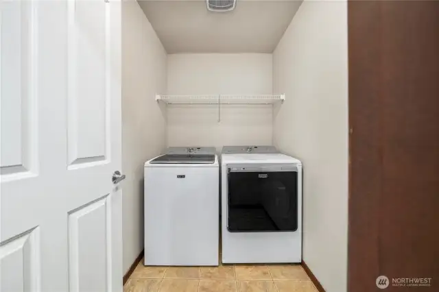Upstairs laundry room