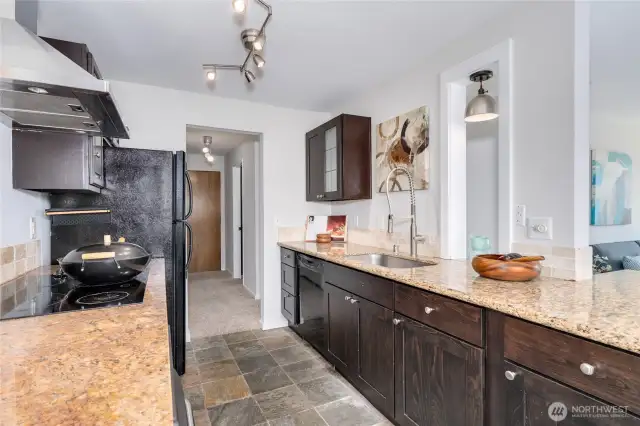 Galley kitchen with pass-through