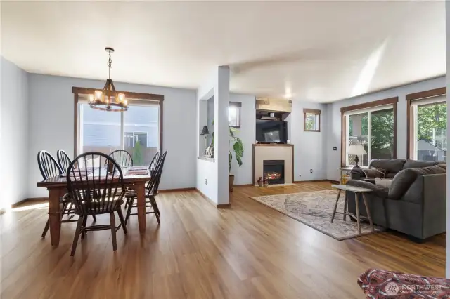 Dining Room is right next to the Family Room!