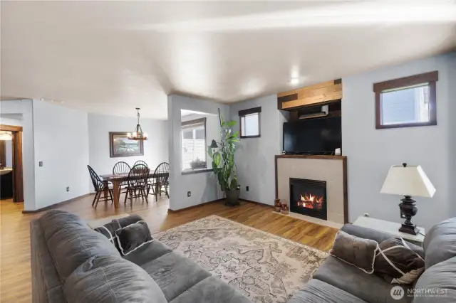 Another view of the Family & Dining Rooms!